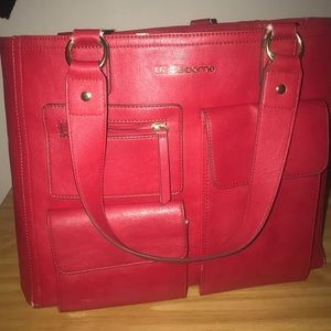 A nice spacious red purse
